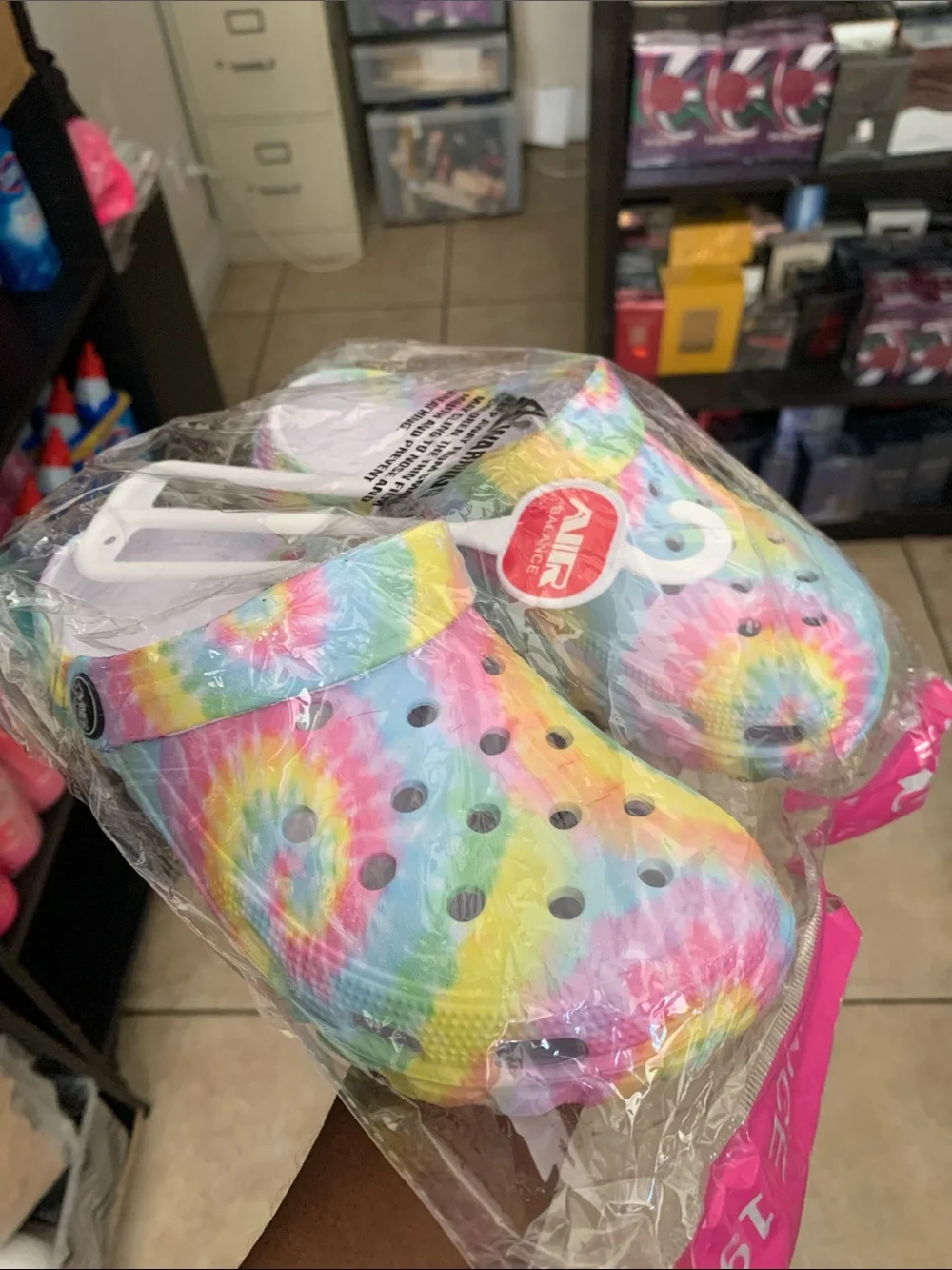 Kids Tie-Dye Clog Sandals - Bright Rainbow